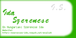 ida szerencse business card